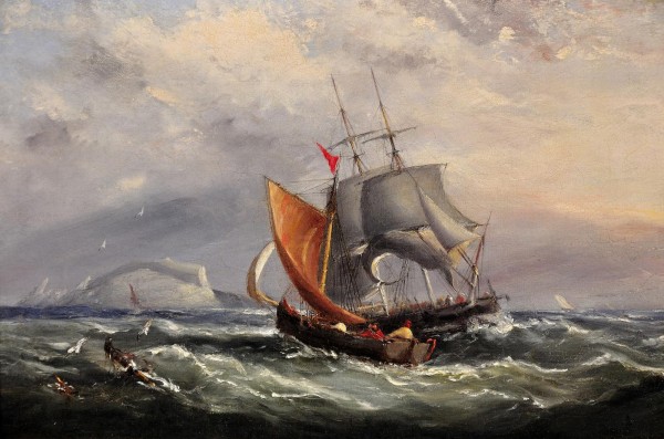 Landing the Pilot, off the Needles by Ebenezer Colls